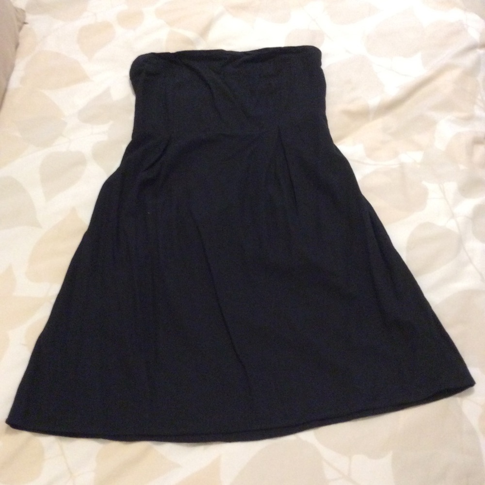 NWOT Old Navy Black Strapless Linen Dress, Size 12